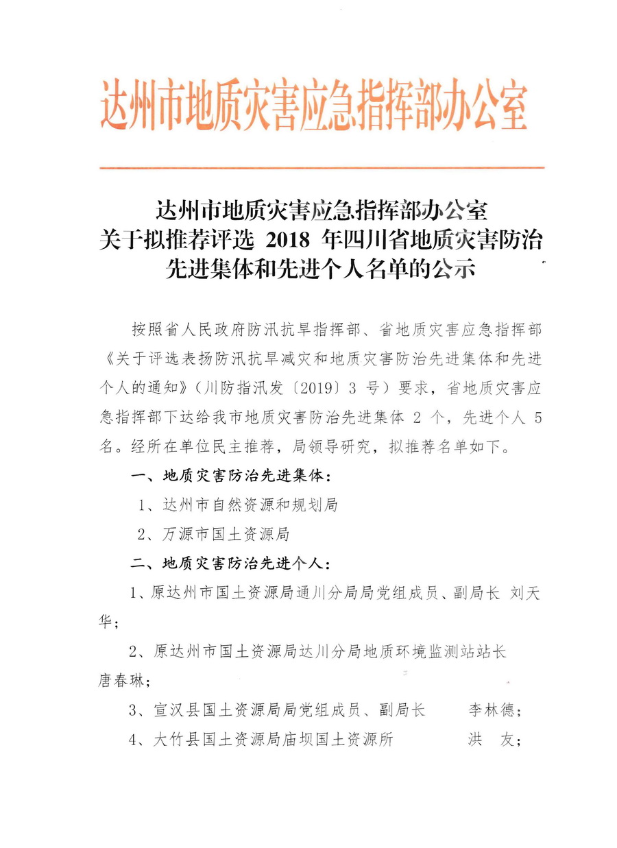 关于拟推荐2018年度四川省地质灾害先进集体和先进个人名单的公示00.doc_页面_1.jpg